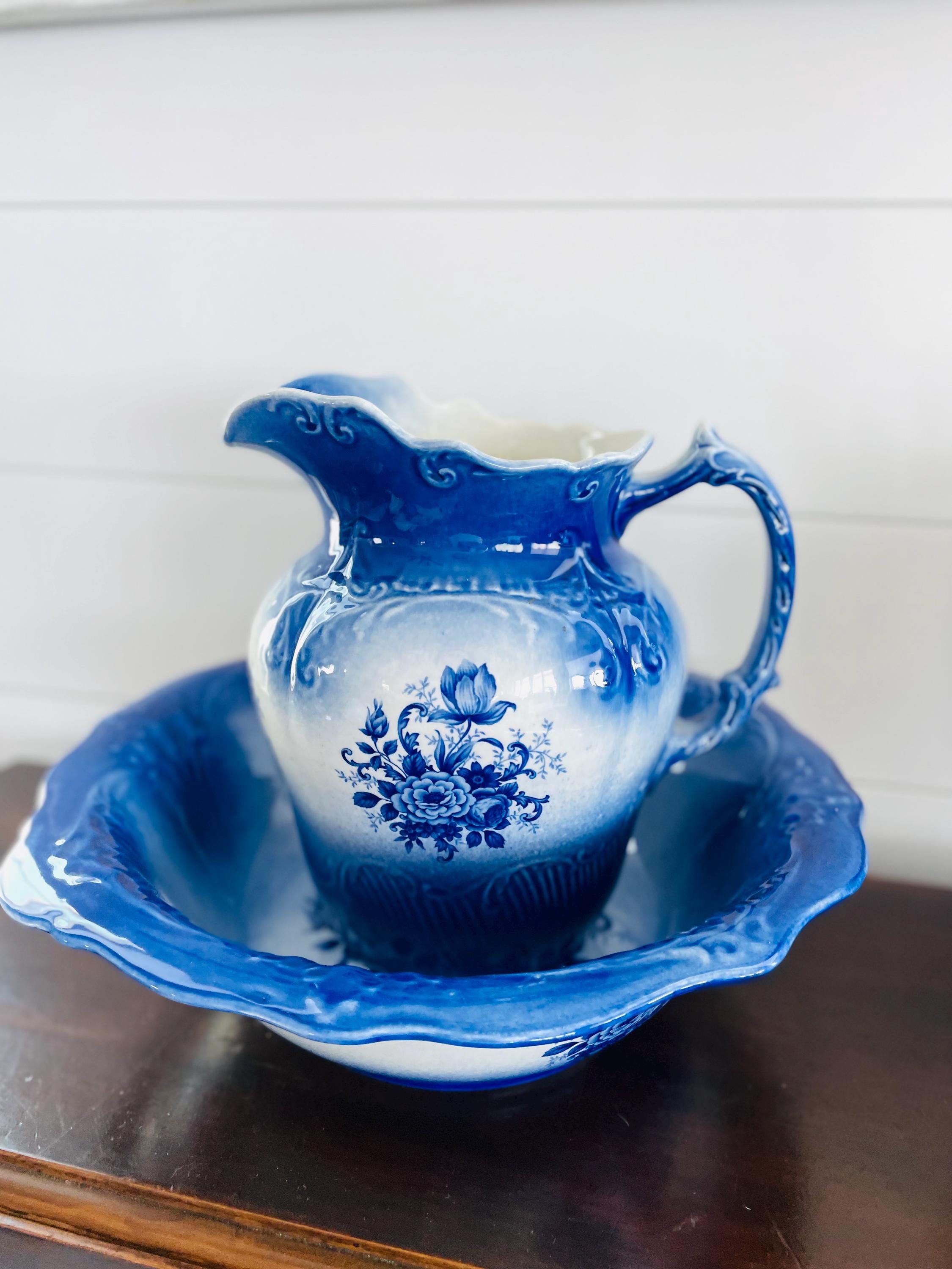 Chinoiserie Basin and Pitcher - Etsy