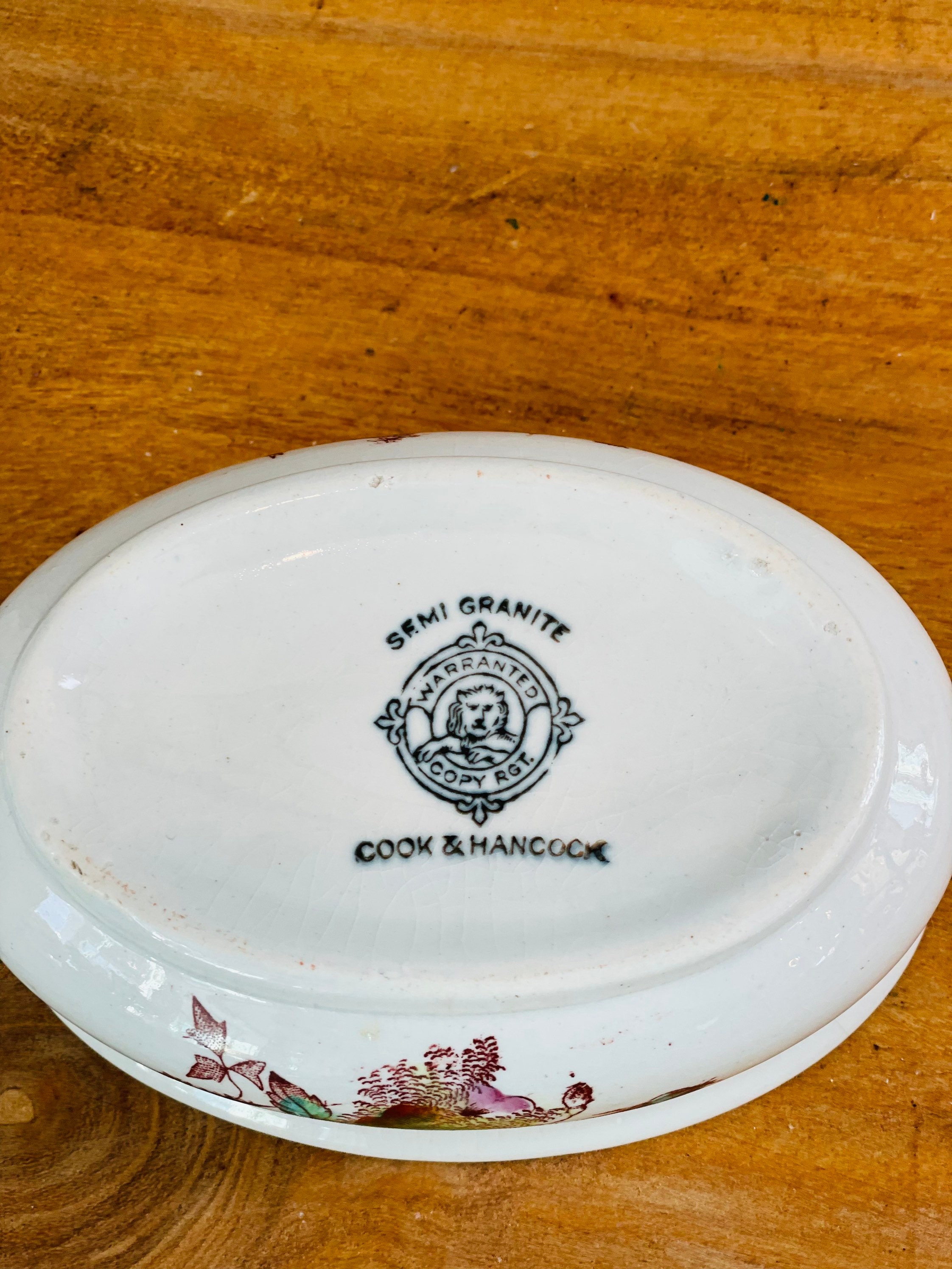 Victorian Period Ironstone Lidded Crock, Covered Dish