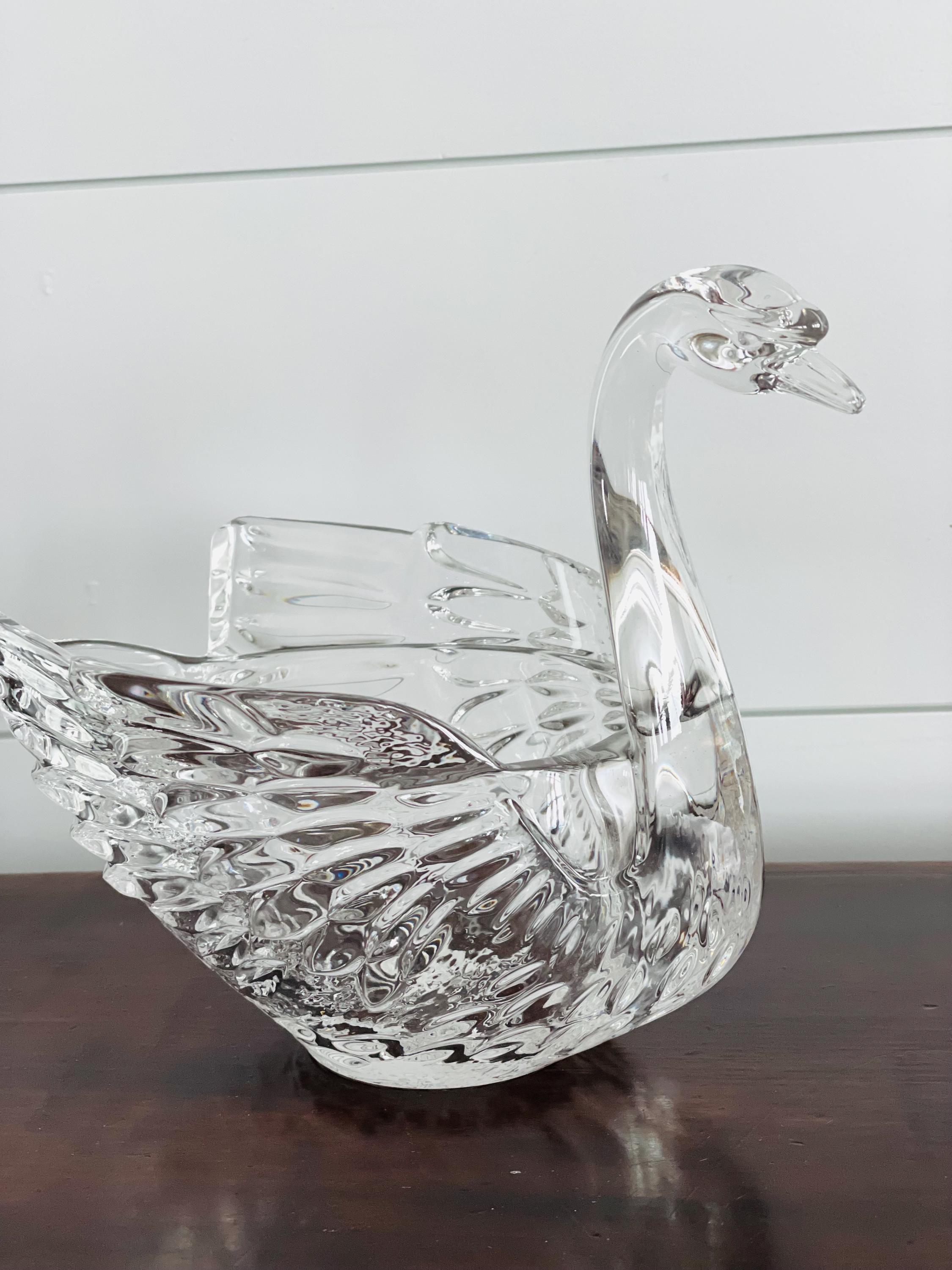 MURANO ムラノ 金彩 スワン モチーフ クリア グラス MURANO ムラノ