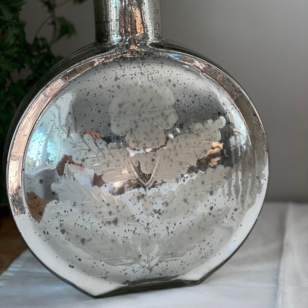 Mercury Glass Vase Etsy