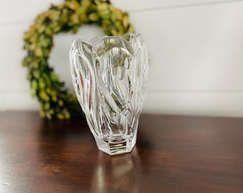 Waterford Marquis Crystal Clear Vase, 6.5", Hallmarked, "Sweet Memories" Collection,  Cut Crystal, retired in 2005