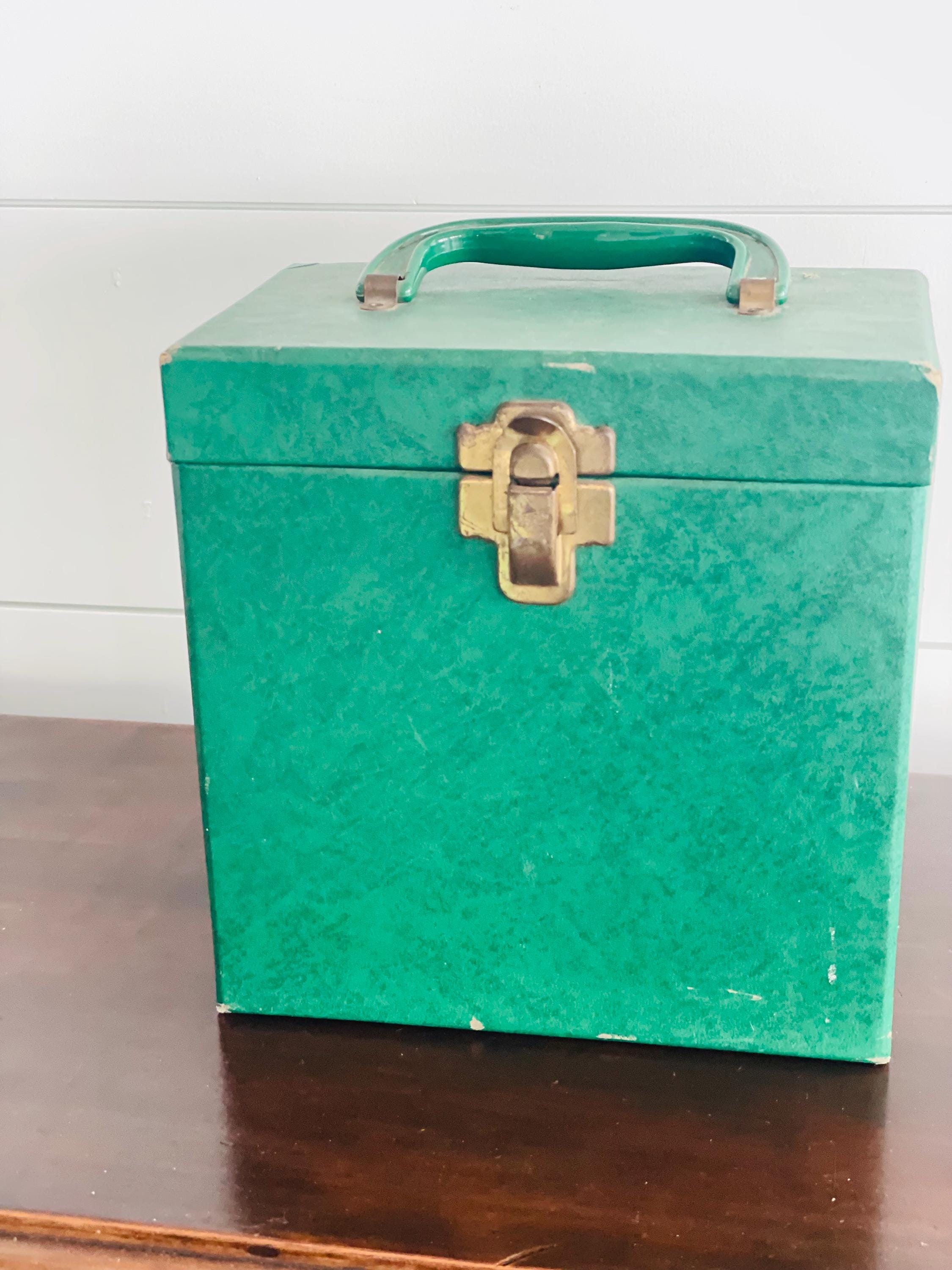Green Platter-pak Phonograph Record Case No. 700, 45 RPM, Vinyl