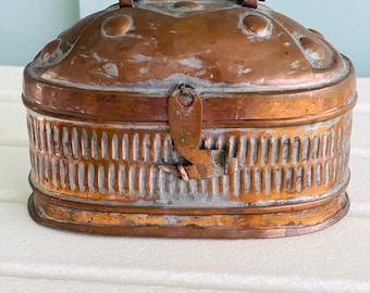 Vintage Kupfer Box für Grillen mit Klappdeckel, Mid Century