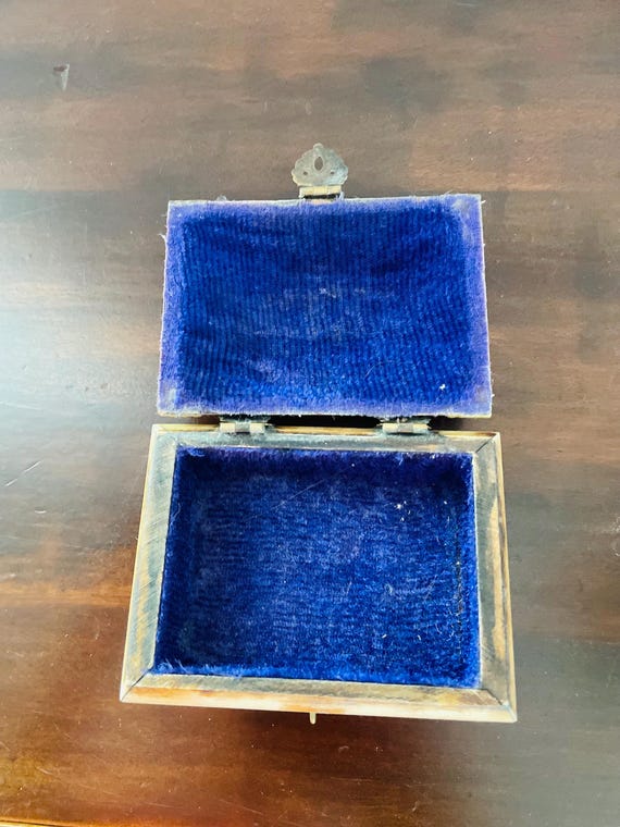 Rectangle Camel Bone and Brass Cache Box, Beige, … - image 4