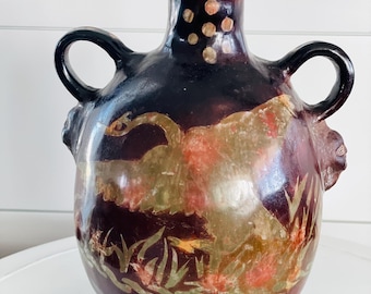 Vasija estilo Jaujacanis de la era Huari, hecha a mano, jarrón de Perú, firmada