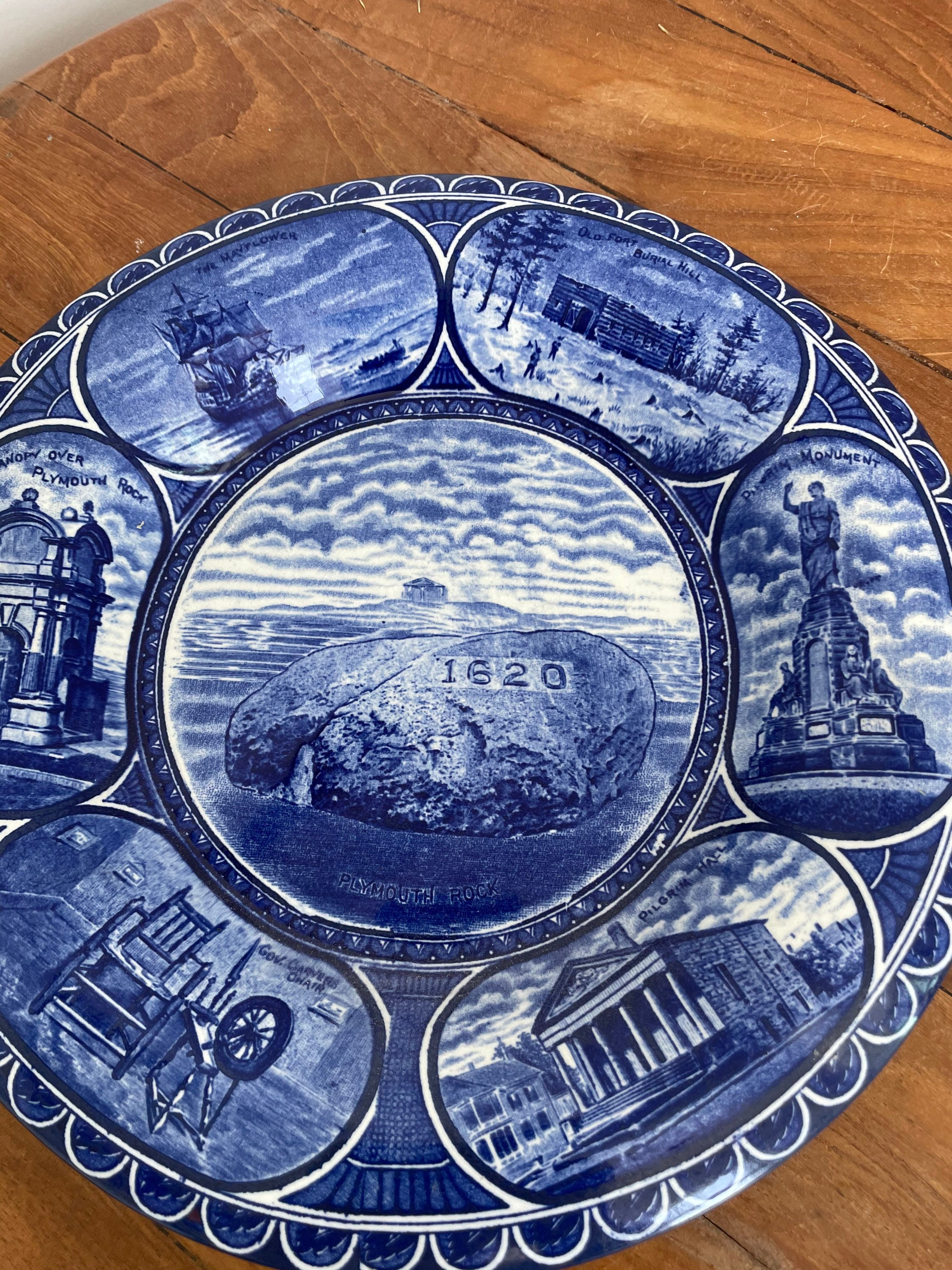 Blue and White Wall Plates with Racks England Plate Collage Etsy