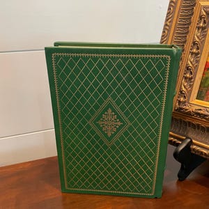 Leather Bound Franklin Library Book, Humboldt&#39;s Gift, Original 1973, Issued 1979, Green Leather, Gilded Pages