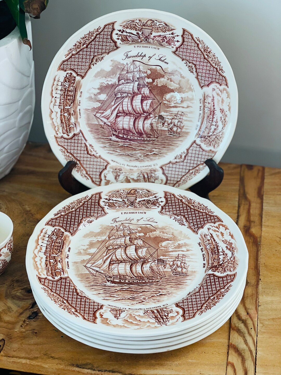 Fair Winds Alfred Meakin Staffordshire England Historical Scenes 