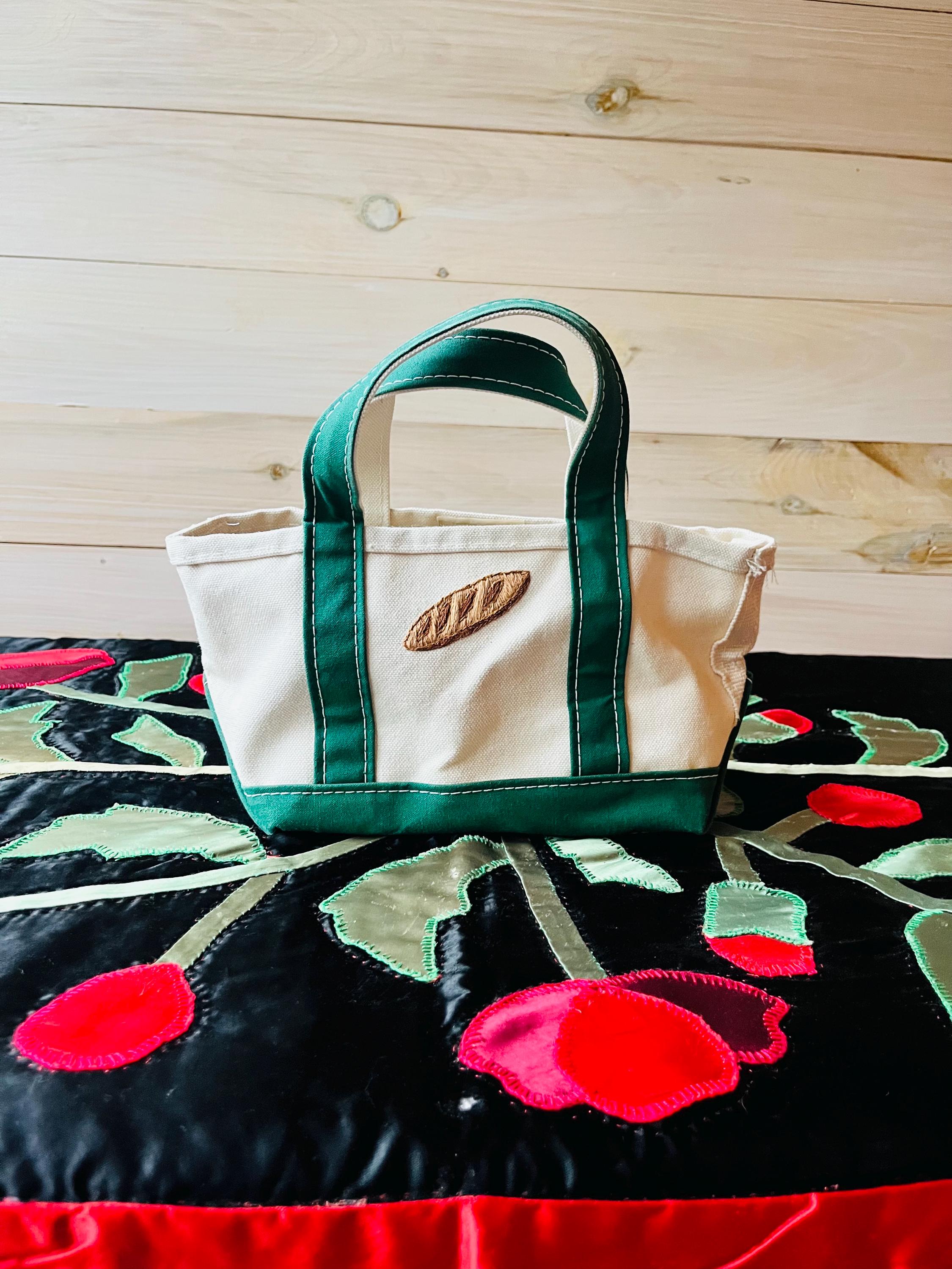 Embroidered Baguette LL Bean Mini Tote