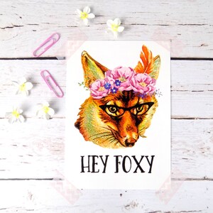 Fox Postcard, Cute Fox Stationary