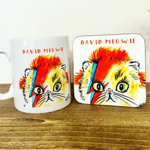 David Bowie Cat Mug, Cute Funny Cat Lover David Bowie Gift image 3