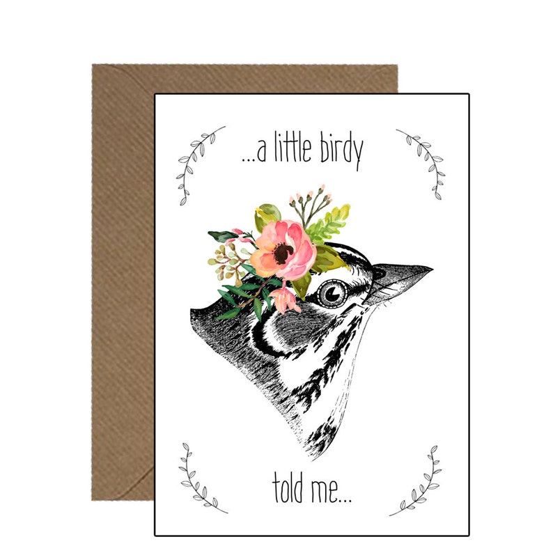 Thank You Card Bird Print Thank You Gift | Etsy