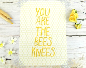 Bumble Bee Quote Postcard, Cute Bee Print Stationary