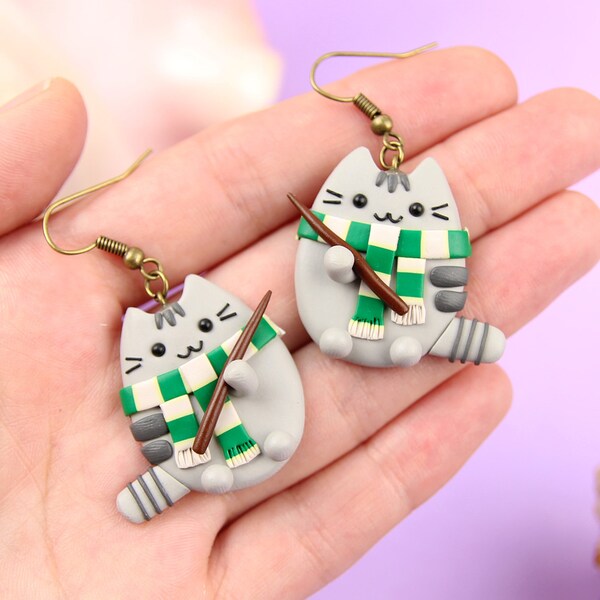 Wizard Pusheen earrings