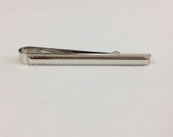 Silver Tone Bead Border Edge Tie Slide