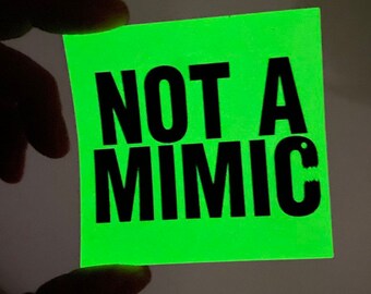 Glow in the Dark! NOT A MIMIC vinyl sticker - DnD, Dungeons and Dragons, Pathfinder, RPG, gaming, games