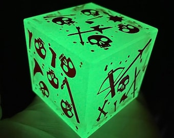 One 2" Glow in the Dark Massive Gelatinous, Dice, Dungeons and Dragons, Pathfinder  Dungeon Master