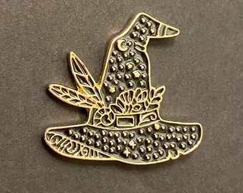 Witch / Wizard Hat Magic Enamel Pin - Dungeons and Dragons, Pathfinder, DM, OSR, DND, D&D