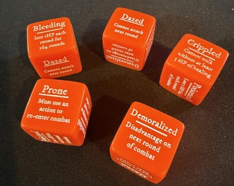 Sickest Witch Condition Dice - 1 inch size - Set of Five