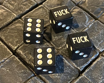FOUR F*uck 6 Sided Pip Dice - Dungeons and Dragons, Pathfinder  Dungeon Master, DM, RPG