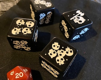 1" Knuckle Buster Dice Set (4 dice) with Dice Bag - Limited Edition, Dice, Dungeons and Dragons, Pathfinder  Dungeon Master