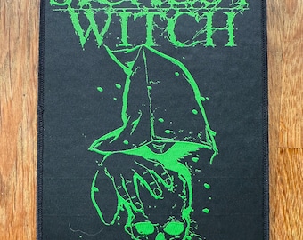 Large 7 Inch Tall Sickest Witch Patch - Woven and Highly Detailed