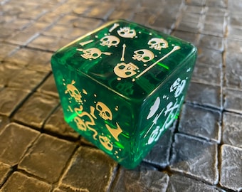 Large (2 inch) Gelatinous Cube mini that are also a DIE! Dungeons and Dragons, Pathfinder  Dungeon Master, DM, RPG