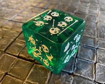 Large (2 inch) Gelatinous Cube mini that are also a DIE! Dungeons and Dragons, Pathfinder  Dungeon Master, DM, RPG