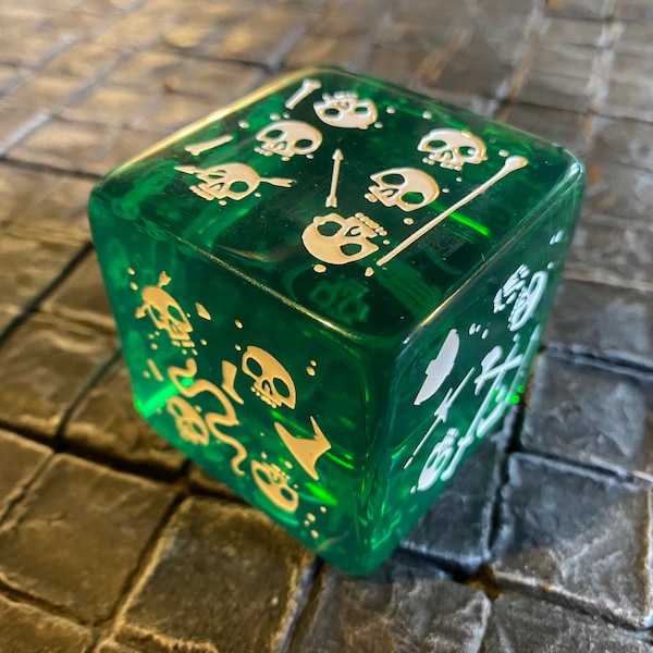Large (2 inch) Gelatinous Cube mini that are also a DIE! Dungeons and Dragons, Pathfinder  Dungeon Master, DM, RPG