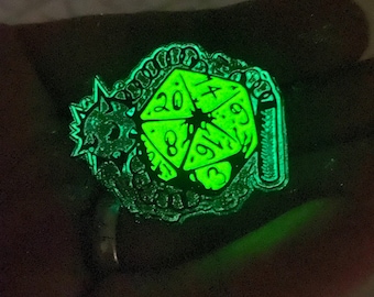 Glow in the dark - Mork Borg Flail Enamel Pin - DM, OSR