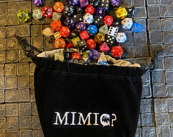 Big MIMIC Dice Bag - Dungeons and Dragons, Pathfinder  Dungeon Master, DM, RPG