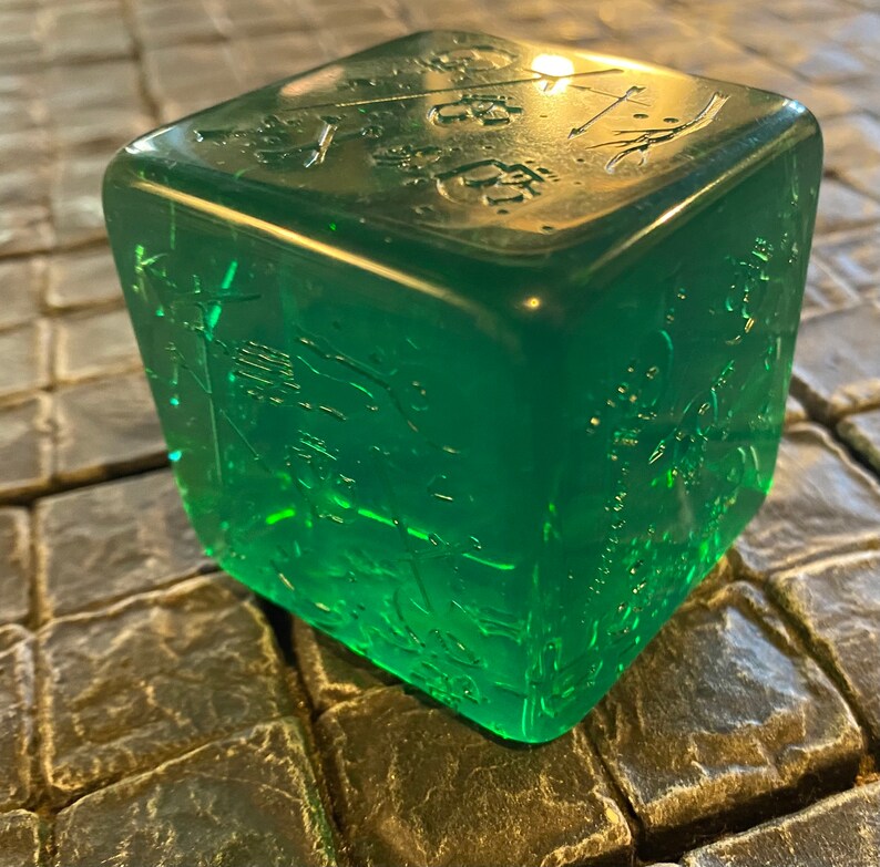 Unpainted GREEN Gelatinous Cube Minis That Are Also DICE Etsy