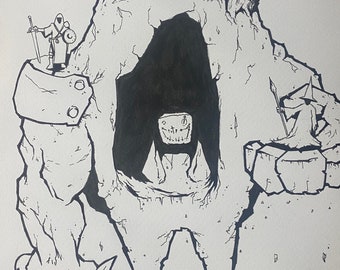 Caver and Cube from T-Shirt