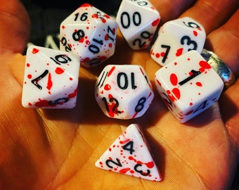 Blood Splatter Dice Set - Dungeons and Dragons, Murder Hobo, OSR, Pathfinder  Dungeon Master, DM, RPG, D&D, dice