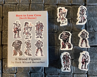 Born to Lose Crew - Small Party Series 1 - Miniatures pour RPG de vaisseau mère d'horreur et de science-fiction