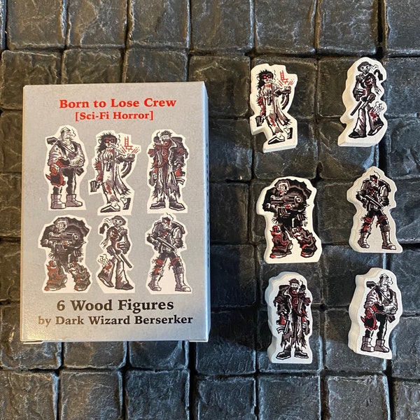 Born to Lose Crew  - Small Party Series 1 - Minis for Sci-Fi Horror Mothership RPG