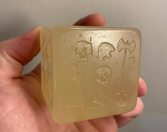 Super Rare - One 2" Glow with NO ink - Massive Gelatinous Cube Mini and Dice, Dungeons and Dragons, Pathfinder  Dungeon Master