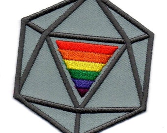 20 Sided Pride Embroidered Patch - Dungeons and Dragons, Pathfinder  Dungeon Master, DM, RPG