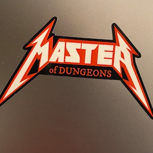 TWO Master of Dungeons - Dungeon Master die cut vinyl sticker - 80s Vintage DnD, Retro Dungeons and Dragons, Pathfinder, RPG, gaming, games
