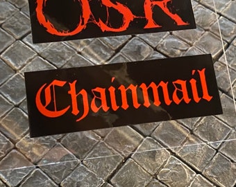 Chainmail vinyl sticker - DnD, Dungeons and Dragons, Pathfinder, RPG, gaming, games