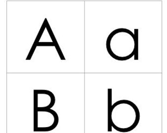 Basic Upper and Lowercase Montessori Waldorf Alphabet Matching Cards