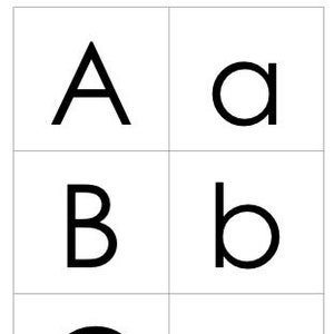 Basic Upper and Lowercase Montessori Waldorf Alphabet Matching Cards