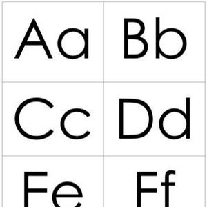 Basic Upper and Lowercase Montessori Waldorf Alphabet Cards