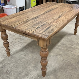 Farmhouse Dining Table // Chunky Legs // Distressed Table // Farm Table // Modern Table // Family Table // Arhaus Table // Kitchen Table image 8