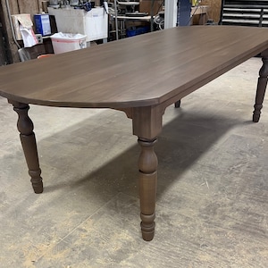 Modern Farmhouse Dining Table // Oval Dining Table // Rounded Ends // Kitchen Table // English Country // French Country