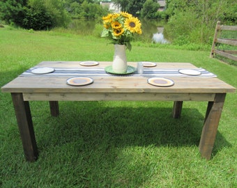 Farmhouse Dining Table // Distressed Dining Table // Rustic Farm Table // Reclaimed Wood Table // Family Style Table