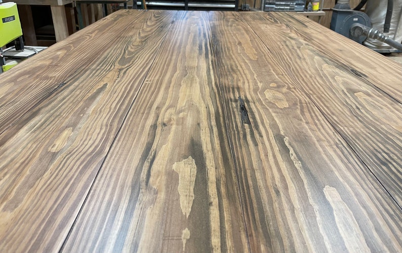 Farmhouse Dining Table // Chunky Legs // Distressed Table // Farm Table // Modern Table // Family Table // Arhaus Table // Kitchen Table image 7