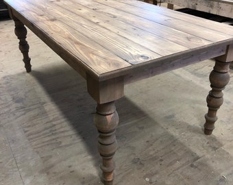 Farmhouse Dining Table // Chunky Legs // Distressed Dining Table // Modern Farm // Family Style Table // Arhaus Table // Kitchen Table