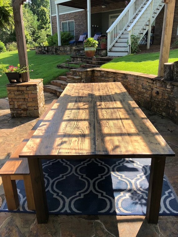Farmhouse Dining Table Douglas Fir Wood Reclaimed Wood Table