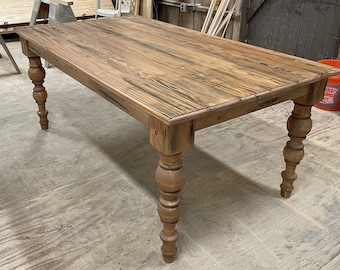 Farmhouse Dining Table // Chunky Legs // Distressed Table // Farm Table // Modern Table // Family Table // Arhaus Table // Kitchen Table